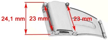 ЗАМОК БРАСЛЕТА, ЗАЖИМ 24 мм, БОКОВЫЕ КНОПКИ