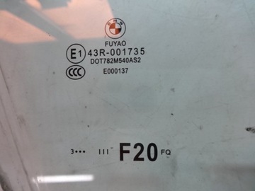 BMW 1 F20 13R SKLO (OKNO) DVEŘE PRAVÁ PŘEDNÍ