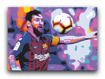LIONEL MESSI - OBRAZ 60x40 - plakat FC Barcelona