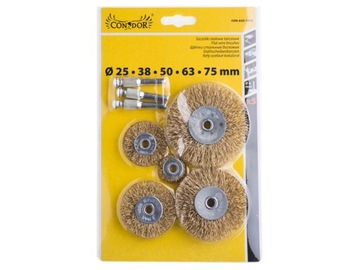 ZESTAW SZCZOTKI DRUCIANE MOSIĄDZOWANE WIERTARKI x5