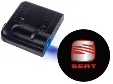 ŚWIATŁA LED POWITALNE LOGO SEAT BEZPRZEWODOWE 3D