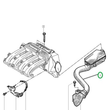 PRZEWÓD RURA POWIETRZA 1.4 1.6 16V MEGANE I SCENIC 249108