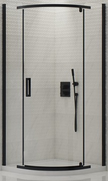 POLSKA KABINA PRYSZNICOWA 80x80 cm CZARNE PROFILE