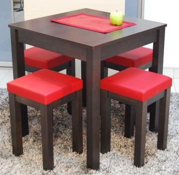 MIĘKKI TABORET ERGO STOŁEK KUCHENNY DREWNIANY LITE DREWNO