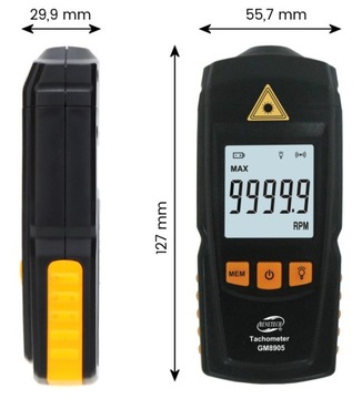Оптический метод тахометра Benetech GM8905