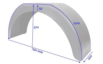 2x DOMAR крыло 13 14 15 прицеп с колесными арками 22/79