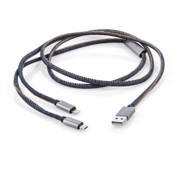 KABEL USB 2 w 1 do ŁADOWARKI microUSB iPhone JEANS