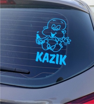 Наклейка на автомобиль Baby Baby с именем машины *24 см *Узоры *Цвета