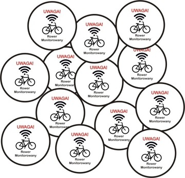 Naklejka na rower GPS Rower Monitorowany