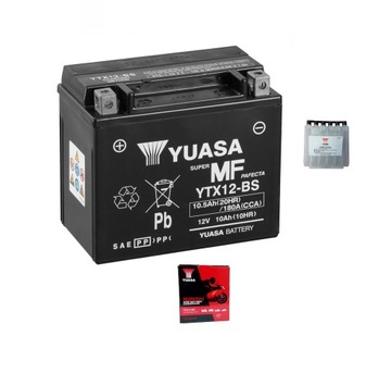 AKUMULATOR MOTOCYKLOWY YUASA YTX12-BS 10.5AH 180A NAJNOWSZY MODEL