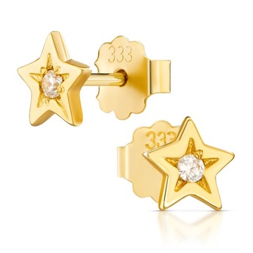 ZŁOTE KOLCZYKI STARS ZŁOTO 333 8K 2384-3