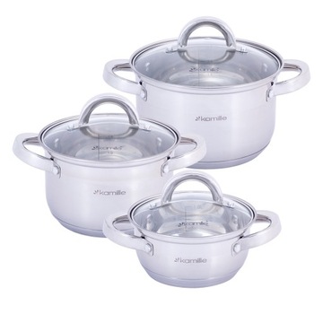 Набор кастрюль 6 шт. (1,0 л, 2,1 л, 2,9 л)