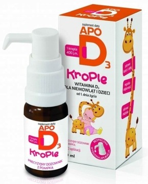 Apo D3 Krople 400 j.m., 10 ml