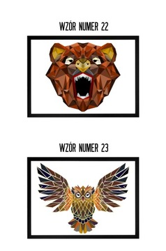 PLAKAT A3 W CZARNEJ RAMCE ZWIERZĘTA SALON PREZENT