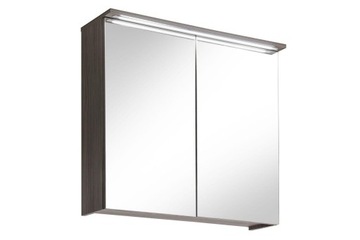 SZAFKA ŁAZIENKOWA Z LUSTREM 80 CM I OŚWIETLENIEM
