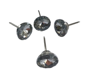 Guziki tapicerskie kryształowe z gwoździem 22 mm