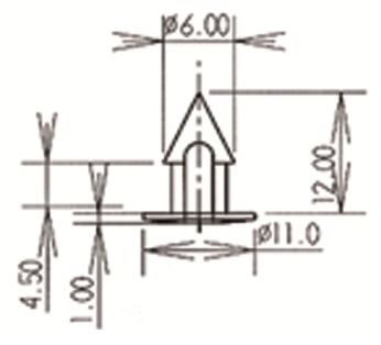 ШТИФТ КРЫШКИ FSO POLONEZ AUDI КРЕПЛЕНИЕ ПРОКЛАДКИ