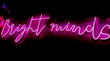 Neon LED Napis Bright Minds - Dekoracja PRODUCENT