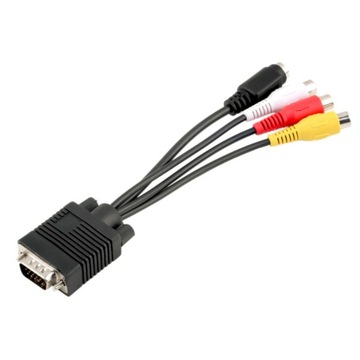 Kabel adaptera terminala VGA na 3RCA + S