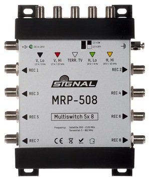 Multiswitch 5 wejść 8 wyjść 5/8 SIGNAL MRP-508