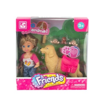 НАБОР «КУКЛА С СОБАКОЙ И ЩЕНКАМИ» E0834 EMAJ