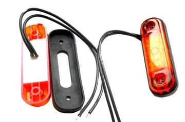 Obrysówka Lampa Obrysowa boczna 5 led ŻÓŁTA 12-24V cienka
