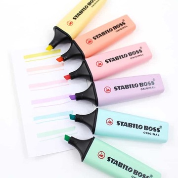 Zakreślacz pastelowy Stabilo Boss Pastel 6 sztuk - kolorów