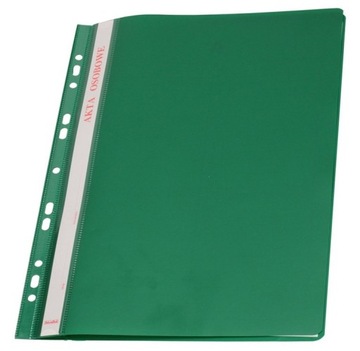 SKOROSZYT NA AKTA OSOBOWE WPINANY PCV ZIELONY