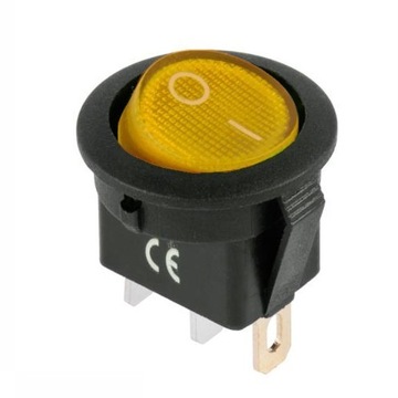 Włącznik IRS-101-8C 12V 6,5A podświetlany ŻÓŁTY