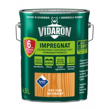 VIDARON Impregnat dekoracyjny 4.5L Tek Naturalny