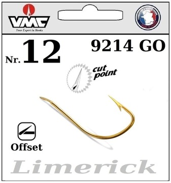 10 x HACZYK VMC LIMERICK OFFSET S.S.9214 GO Nr.12