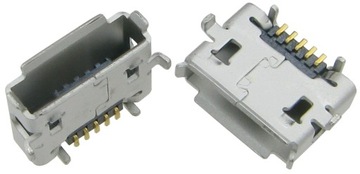 Gniazdo micro USB AB montaż górny SMT/THT /0878