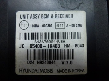 MODUL ŘÍZENÍ BCM HYUNDAI IX20 95400-1K403
