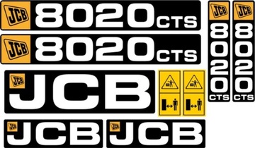 NAKLEJKI JCB 8020 CTS MINIKOPARKA LAMINOWANE