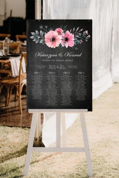 План свадебного стола для гостей свадьбы, доска 100х70.