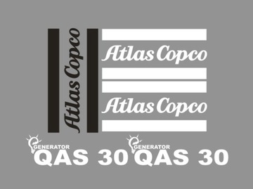 Naklejki naklejka oklejenie ATLAS COPCO QAS 30