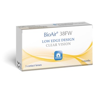 Soczewki kwartalne Horien BioAir 38FW 3 sztuki moc -3.50