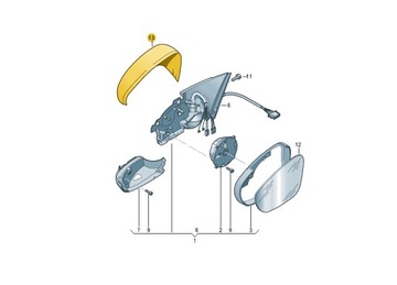 КРЫШКА КОРПУСА КРЫШКА ЗЕРКАЛА Golf VI Touran le