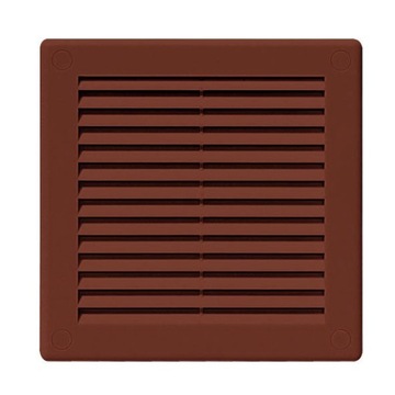 Kratka wentylacyjna 25x25 brązowa skośna TRU8br