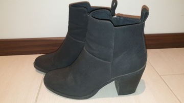 buty H&M botki 39 obcas czarne wygodne