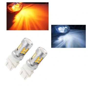 DUAL COLOR P27/7W светодиод 2835 3157 белый + оранжевый