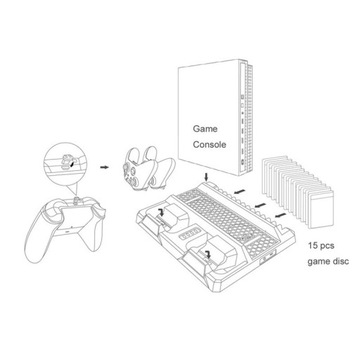 ЗАРЯДНОЕ УСТРОЙСТВО ДЛЯ ОХЛАЖДАЮЩЕЙ ПОДСТАВКИ ДЛЯ XBOX ONE X ПОДСТАВКА