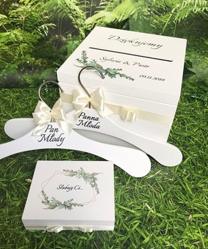 Pudełko na obrączki koperty wieszaki księga gości