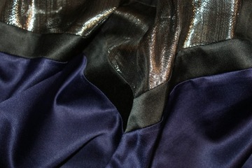 VILA HYAT TOP sylwester TOP srebro OVERSIZE 40 42