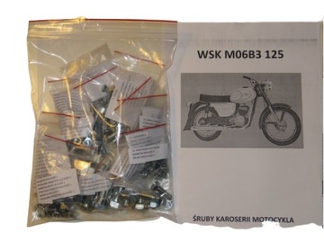 WSK M06B3 125 KOMPLET ŚRUB KAROSERII MOTOCYKLA