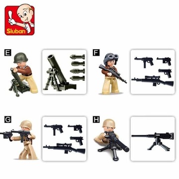 KLOCKI WOJSKO 1 FIGURKA MILITARNA, ŻOŁNIERZ 12 wz.