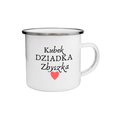 Kubek emaliowany DZIEŃ DZIADKA prezent+dużo wzorów