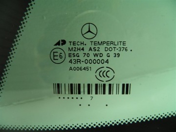 SZYBA TRÓJKĄT PRAWY TYŁ TYLNA MERCEDES ML W164 07-