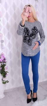 GŁADKIE SPODNIE DZIANINOWE CIĄŻOWE NA CIĄŻĘ 347