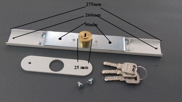 ВНУТРЕННИЙ ЗАМОК ДЛЯ НАРУЖНЫХ ЖАЛЮЗИ, длинный белый